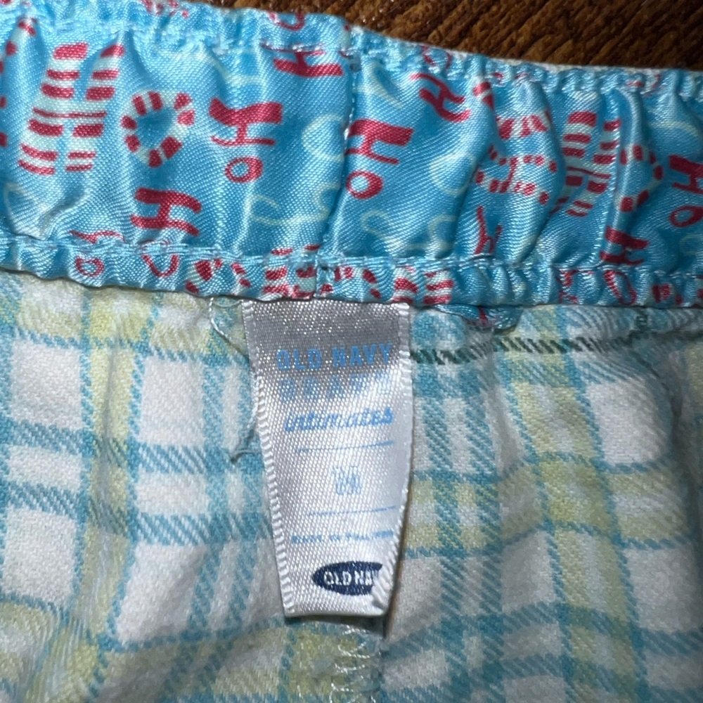 Old Navy Classic Blue & Yellow Plaid Wide Leg Pajama Pants Size M - Picture 8 of 8